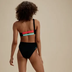 Flu3nte Asymmetrical Colorblock One Piece