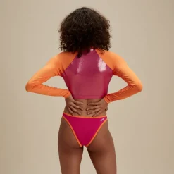 Flu3nte Foil Long Sleeve Crop Top