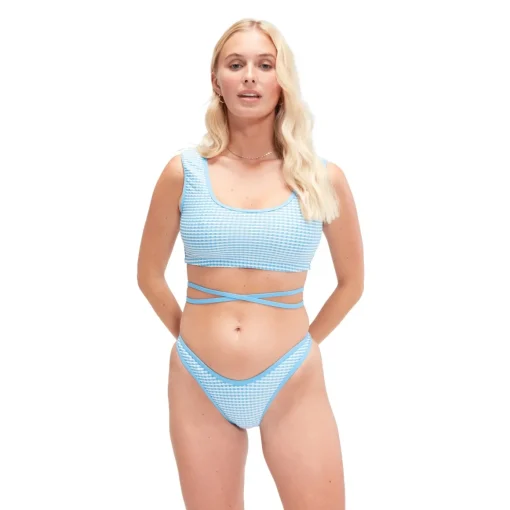 Flu3nte Gingham Crop Top