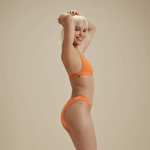Flu3nte Solid Cheeky Scoop Bikini Bottom