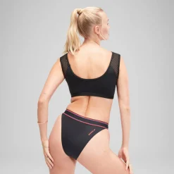 Flu3nte Solid Crop Mesh Top