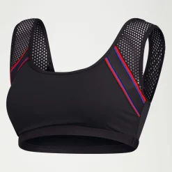 Flu3nte Solid Crop Mesh Top