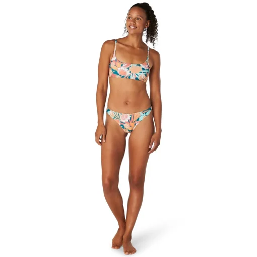 Print Double Cross Bikini Top