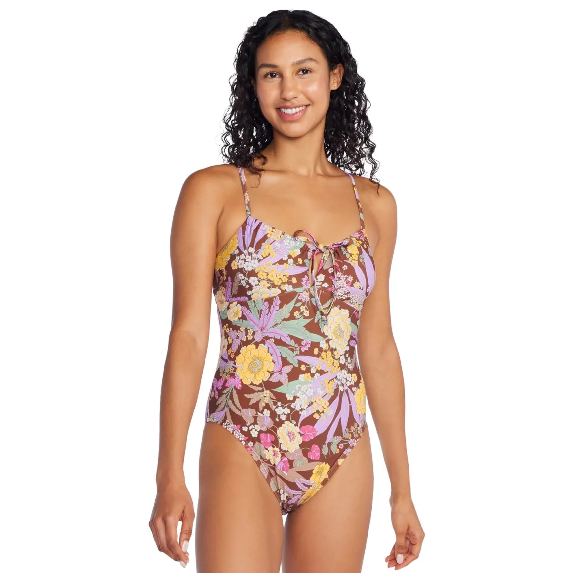 Printed Bandeau One Piece