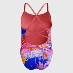 Printed Double X Back One Piece