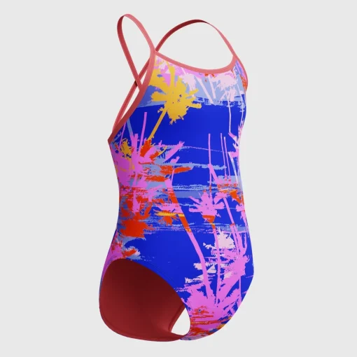 Printed Double X Back One Piece