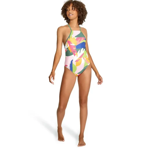 Printed High Neck One Piece