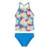 Printed High Neck Tankini Set