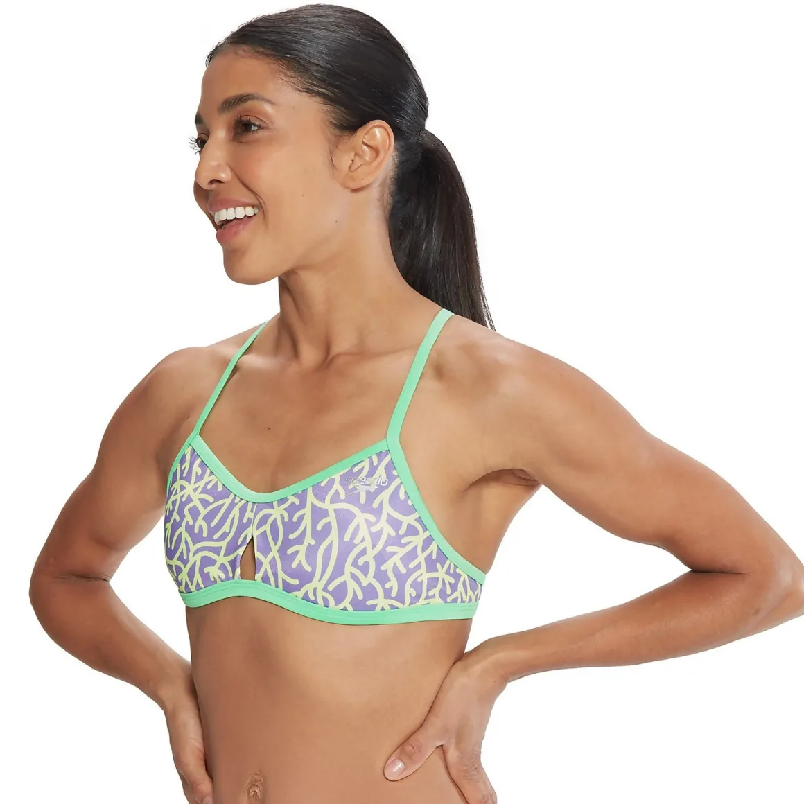 Printed Tie Back Keyhole Top