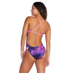 Printed Twist Back One Piece