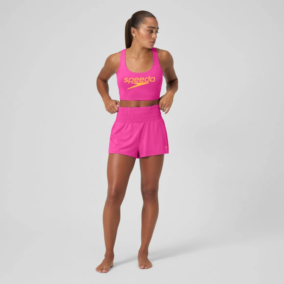 Regan Collection Solid Logo Crop Top