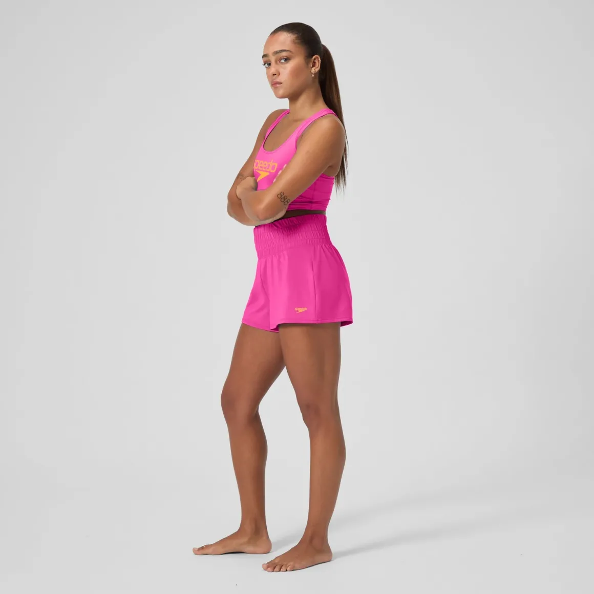 Regan Collection Solid Logo Crop Top