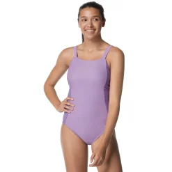 Rib Splice Square Neck One Piece