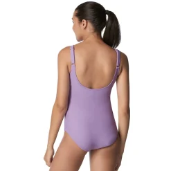 Rib Splice Square Neck One Piece