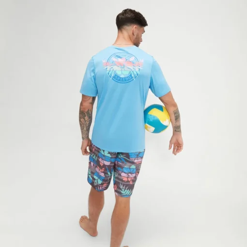 Short Sleeve Graphic Swim Rashguard