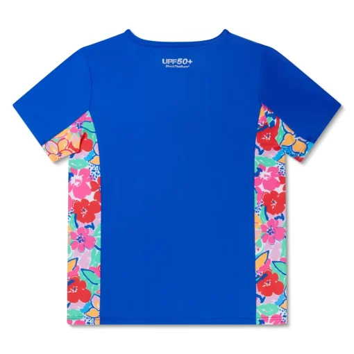 Short Sleeve Printed Splice Rashguard