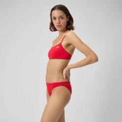 Solid Strappy Fixed Bikini Top