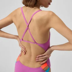 Solid Twist Back One Piece