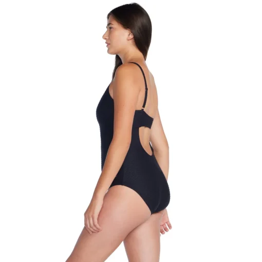 Texture Adjustable Thin Strap One Piece