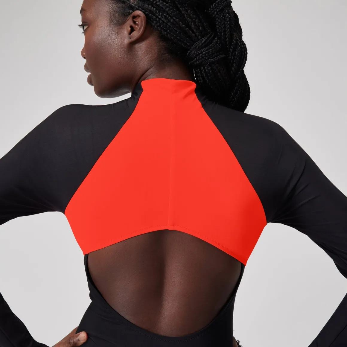 Women's Colourblock Long Sleeve Zip Swimsuit