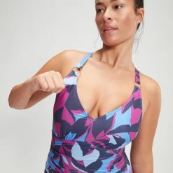 Women's Shaping Printed V Neck One Piece