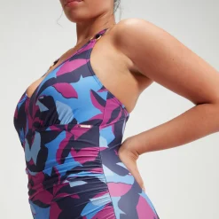 Women's Shaping Printed V Neck One Piece