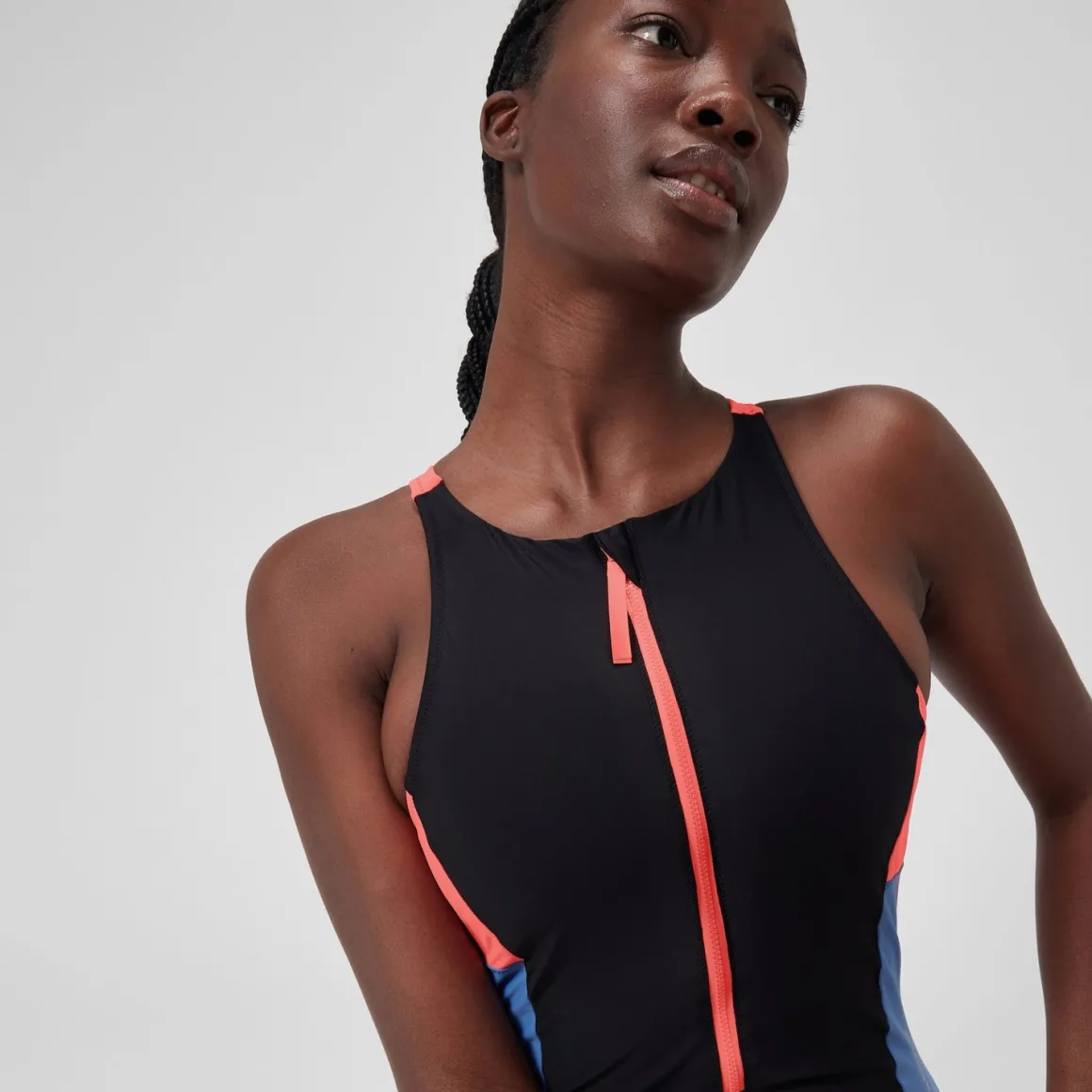 Zip Colorblock One Piece